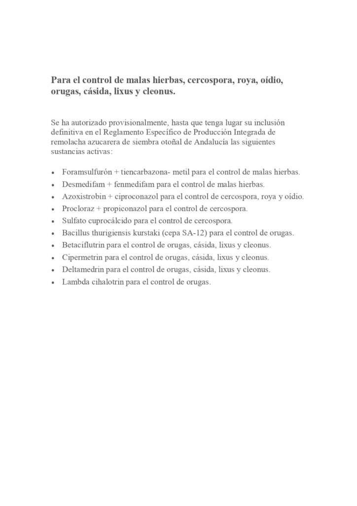 Imagen MATERIAS ACTIVAS Y AUTORIZACIONES EXCEPCIONALES