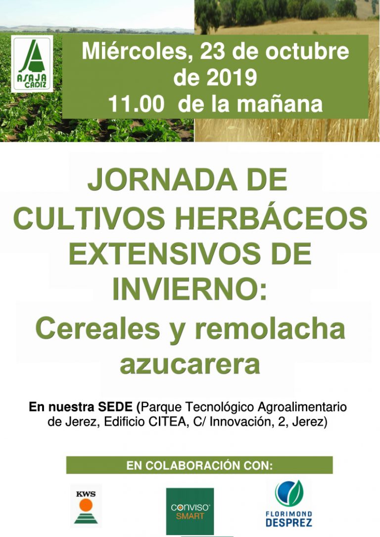 JORNADA DE CULTIVOS HERBÁCEOS EXTENSIVOS DE INVIERNO: CEREALES Y REMOLACHA AZUCARERA