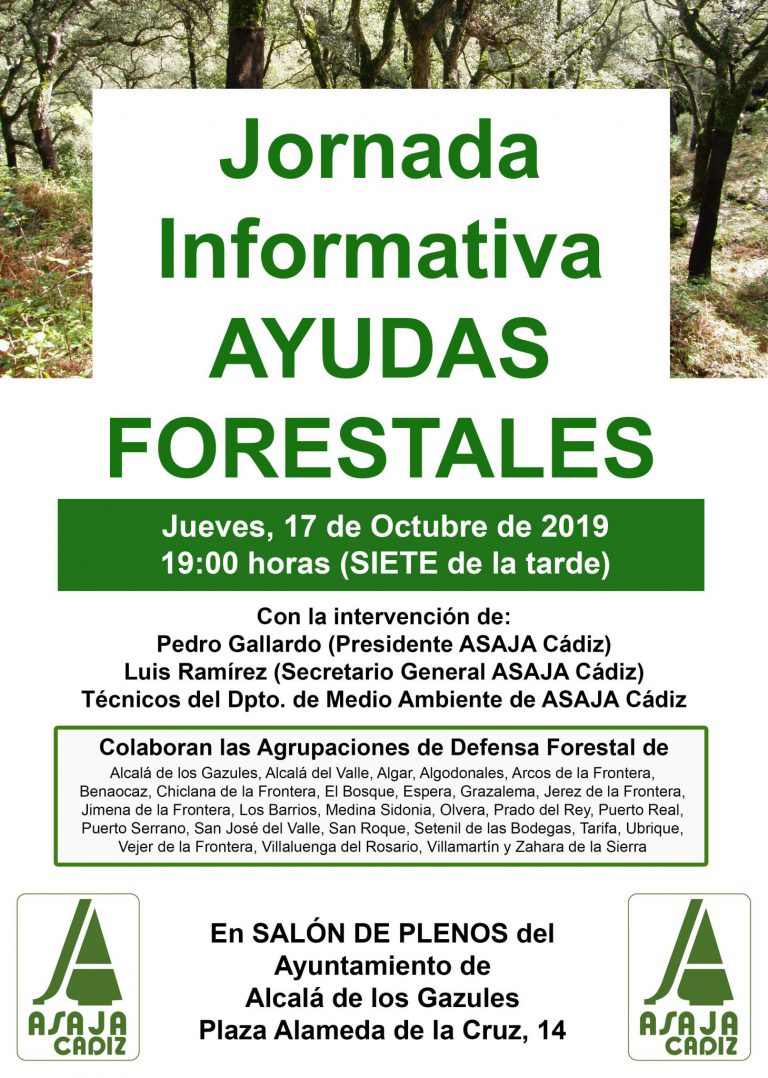 JORNADA INFORMATIVA DE AYUDAS FORESTALES EN ALCALÁ DE LOS GAZULES