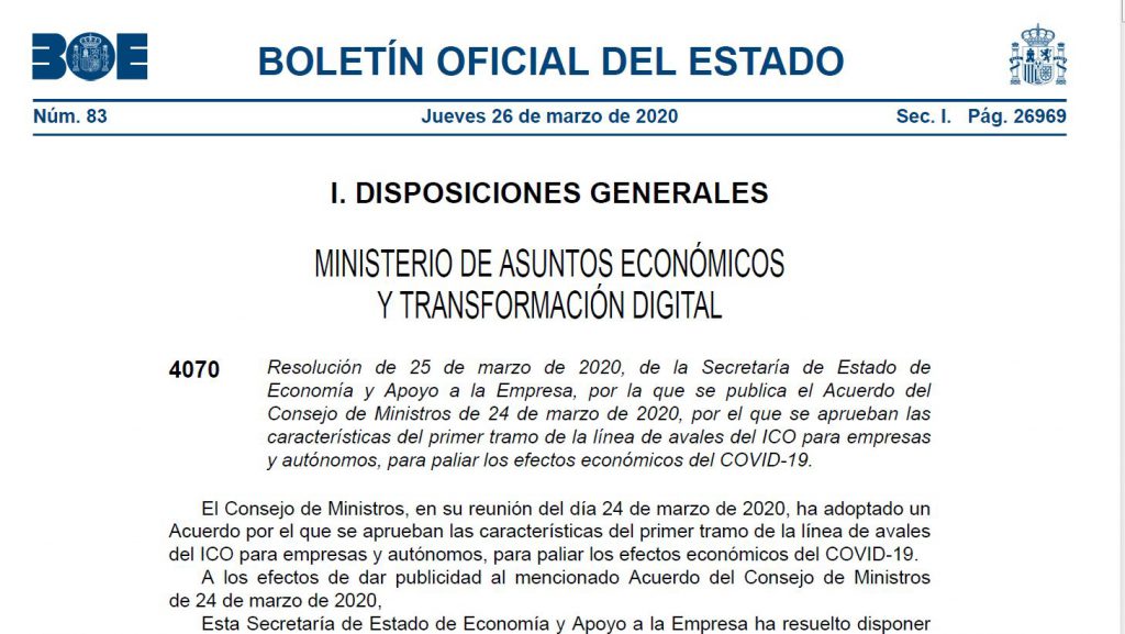 Imagen AVALES DEL ICO PARA EMPRESAS Y AUTÓNOMOS