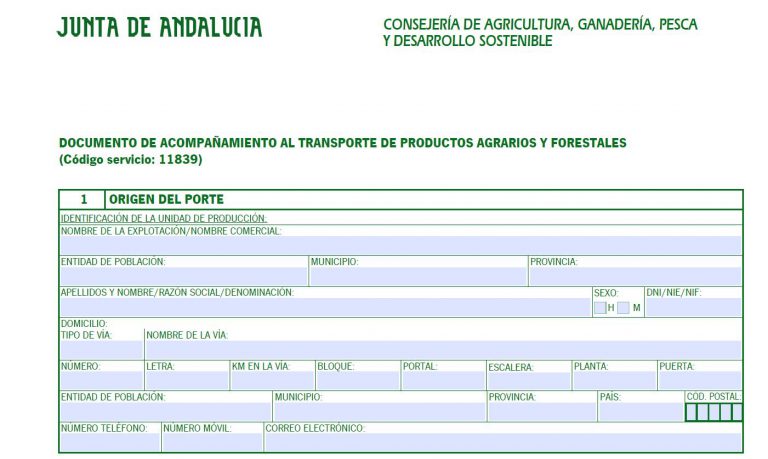 OBLIGATORIO EL DOCUMENTO DE ACOMPAÑAMIENTO AL TRANSPORTE (DAT)