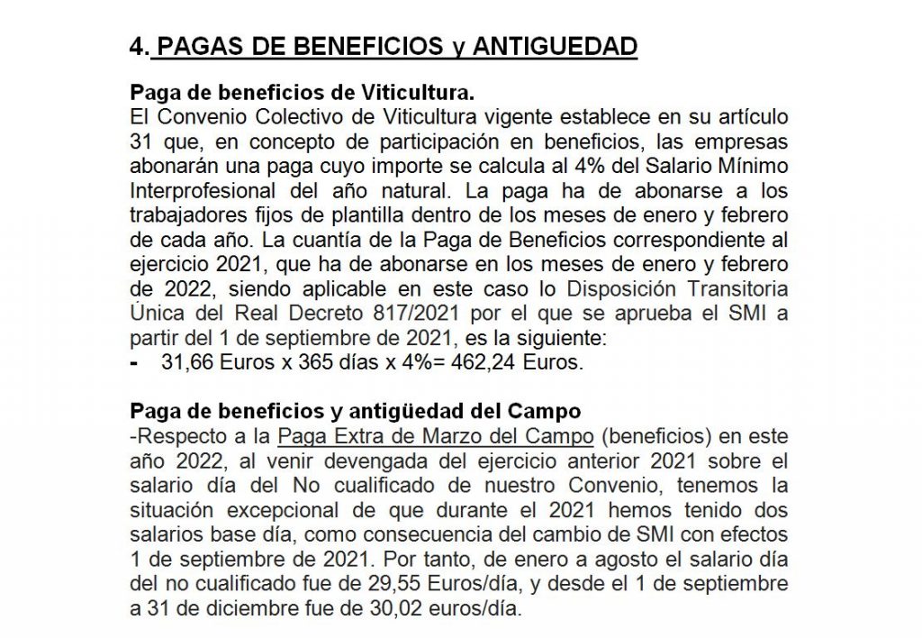 Imagen PAGA DE BENEFICIOS Y ANTIGÜEDAD