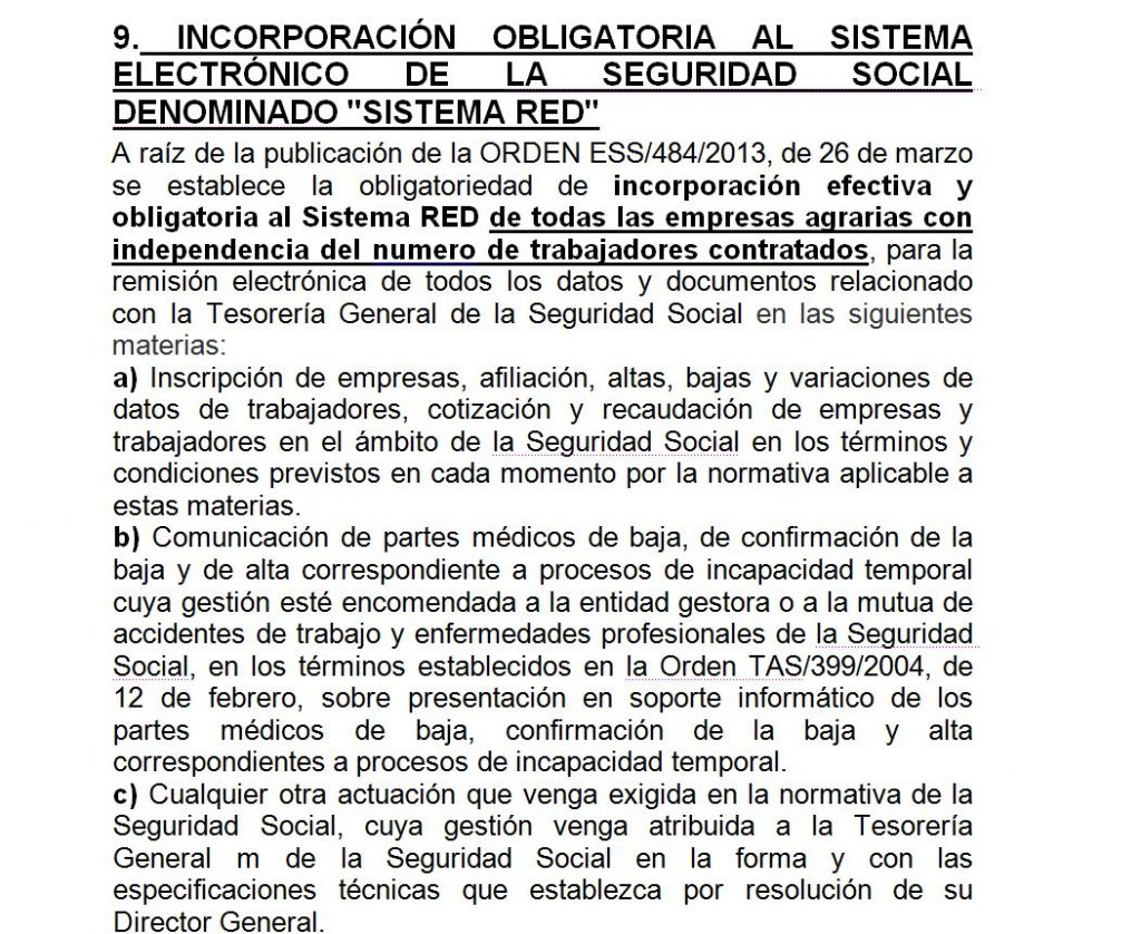 Imagen INCORPORACIÓN OBLIGATORIA AL SISTEMA ELECTRÓNICO DE LA SEGURIDAD SOCIAL DENOMINADO «SISTEMA RED»